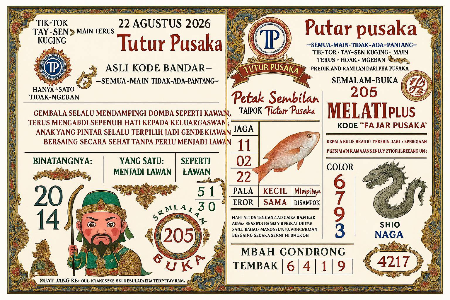 Tutur Pusaka Live update Toto Hasil terbaru