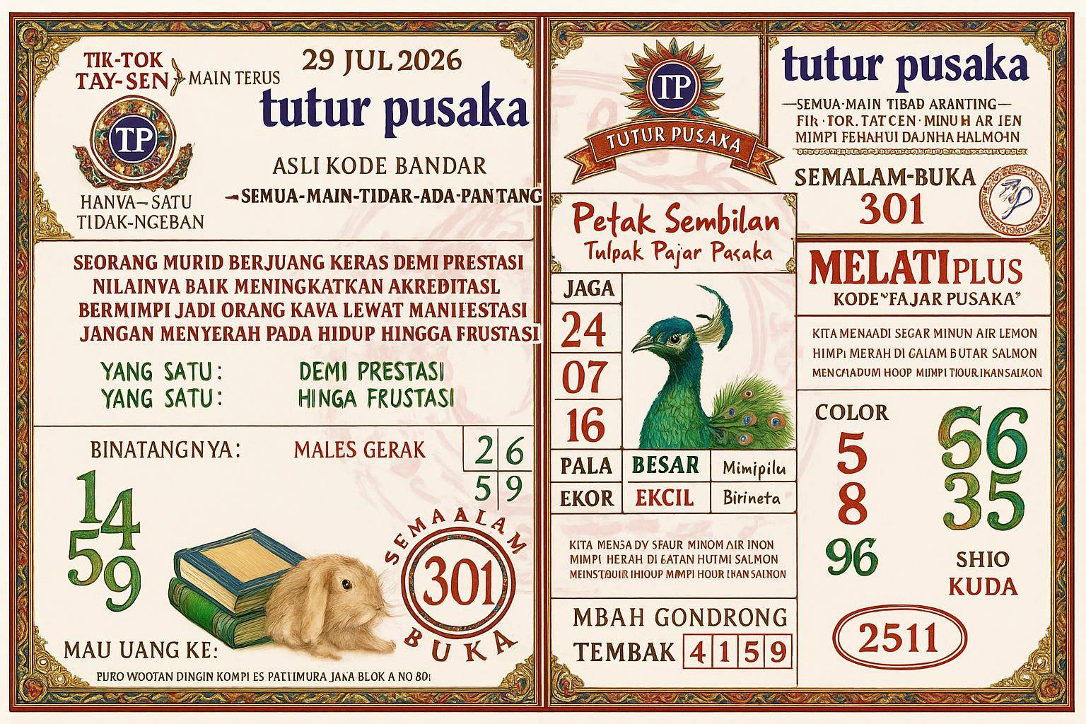 Tutur Pusaka Live update Toto Hasil terbaru